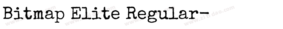 Bitmap Elite Regular字体转换